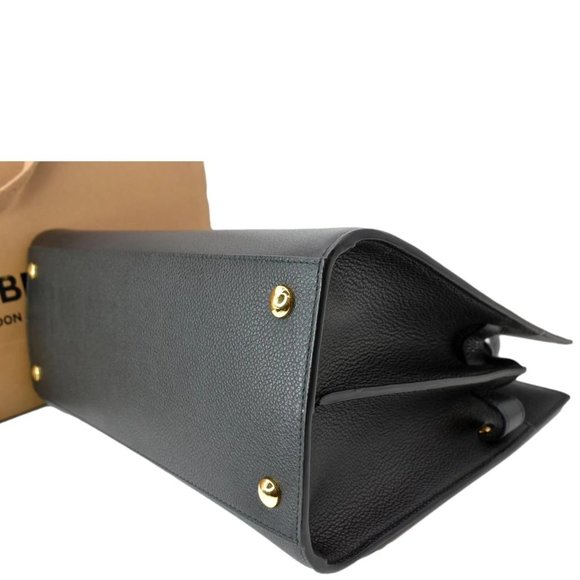BURBERRY  Title Leather Tote Bag Black - Picture 8 of 13
